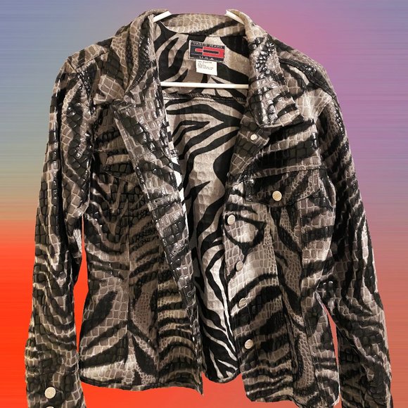 Stunning Vintage Vasco Jeans Animal-Print Jacket - Picture 1 of 5